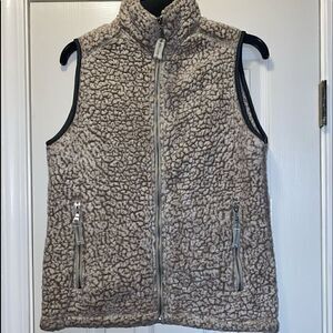 Women’s J. America Brown Fuzzy Vest size: Small